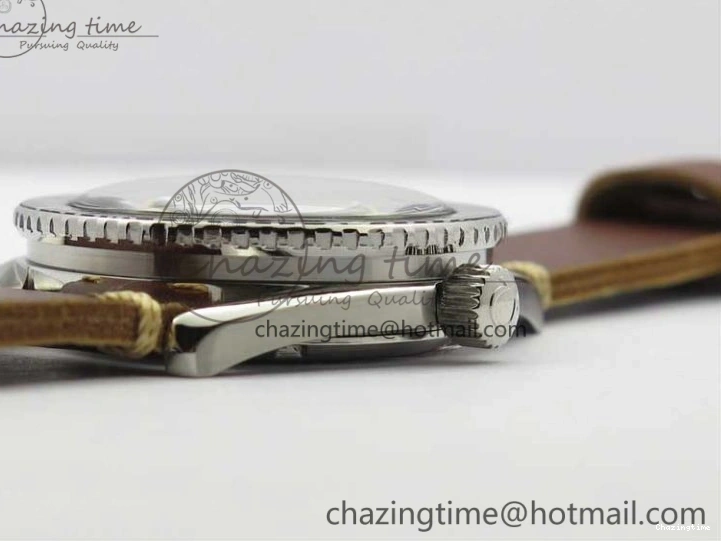 0214 Practical Vintage Seamaster 300 No Date T SS B12 Black Dial On Brown Leather Strap A2836 (Free Nylon Strap) 7910